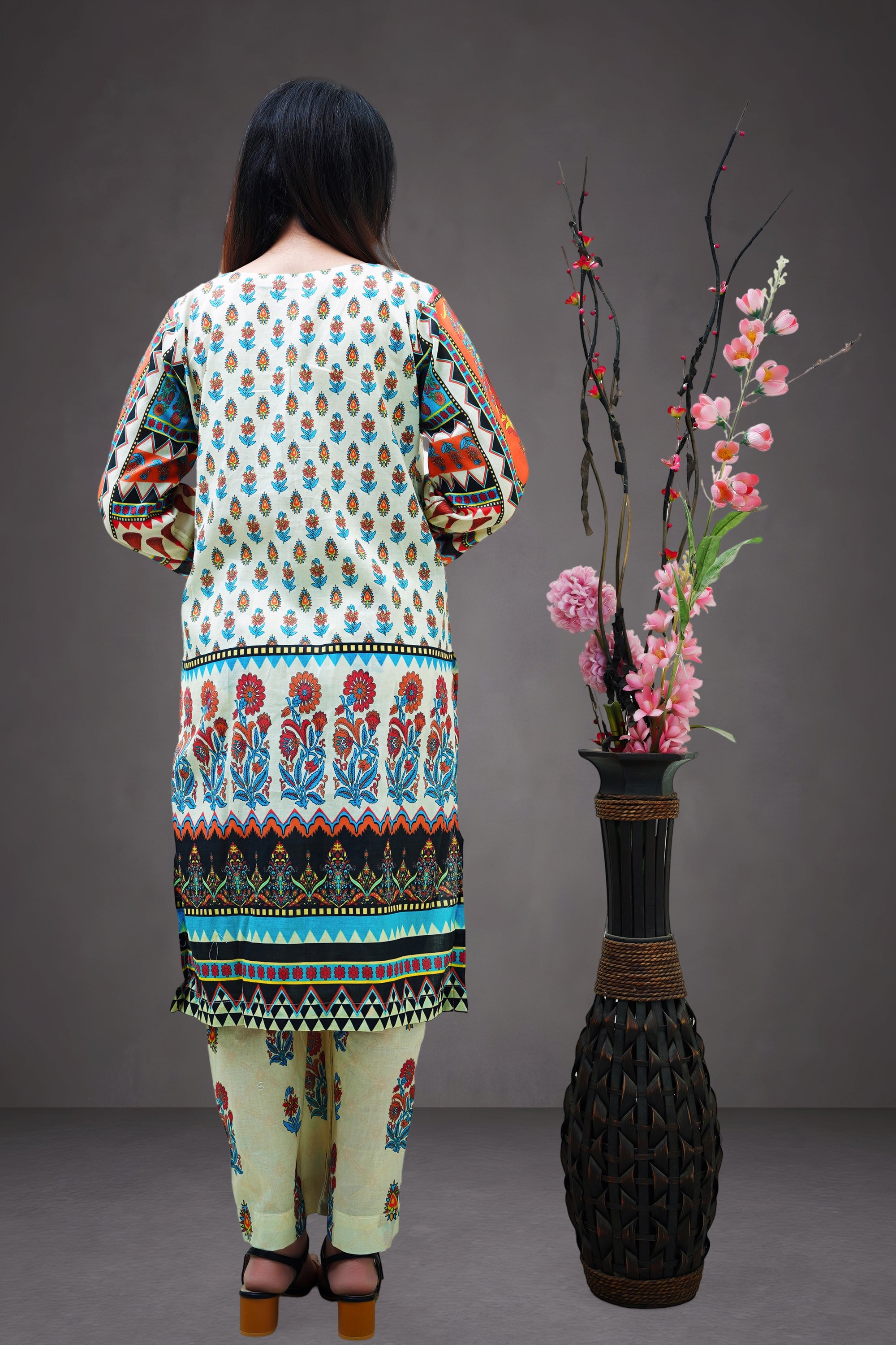 Bohemian Bloom 3-Piece Lawn Suit Unstitched (A-124)