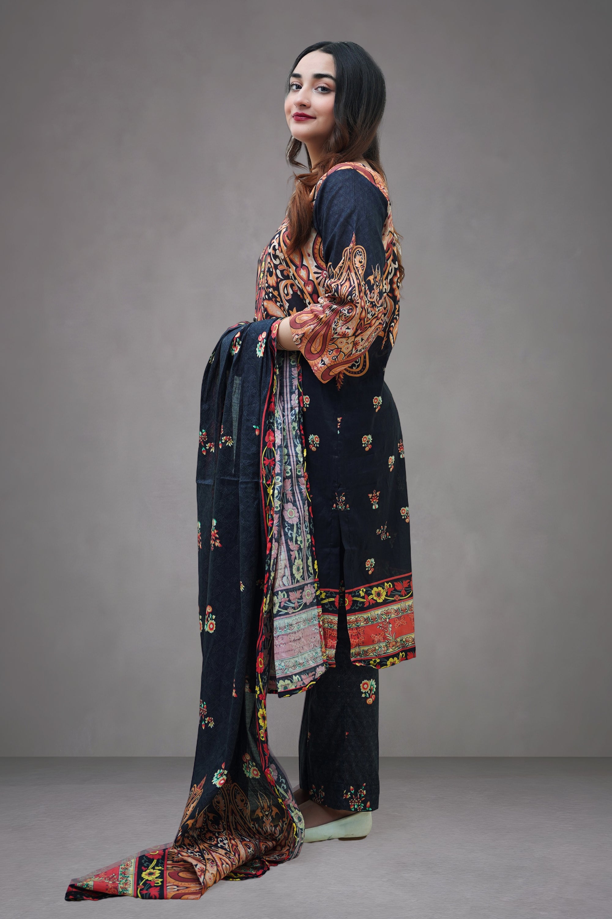 Plumeria 3-Piece Lawn Suit Unstitched (A-116)