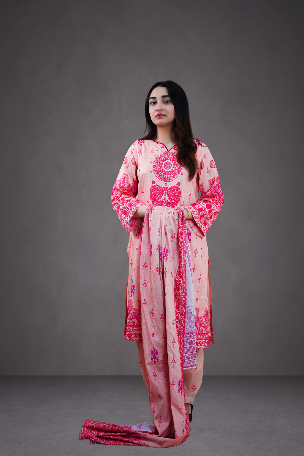 Blush Radiance 3-Piece Lawn Suit Unstitched (A-125)