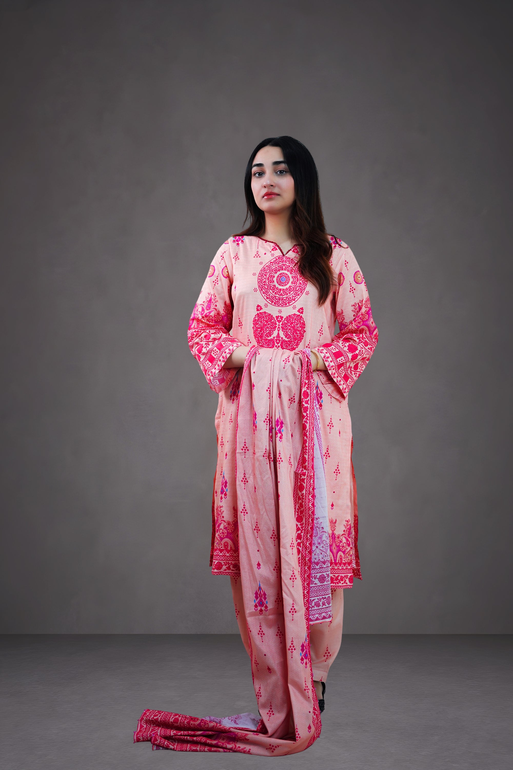Blush Radiance 3-Piece Lawn Suit Unstitched (A-125)