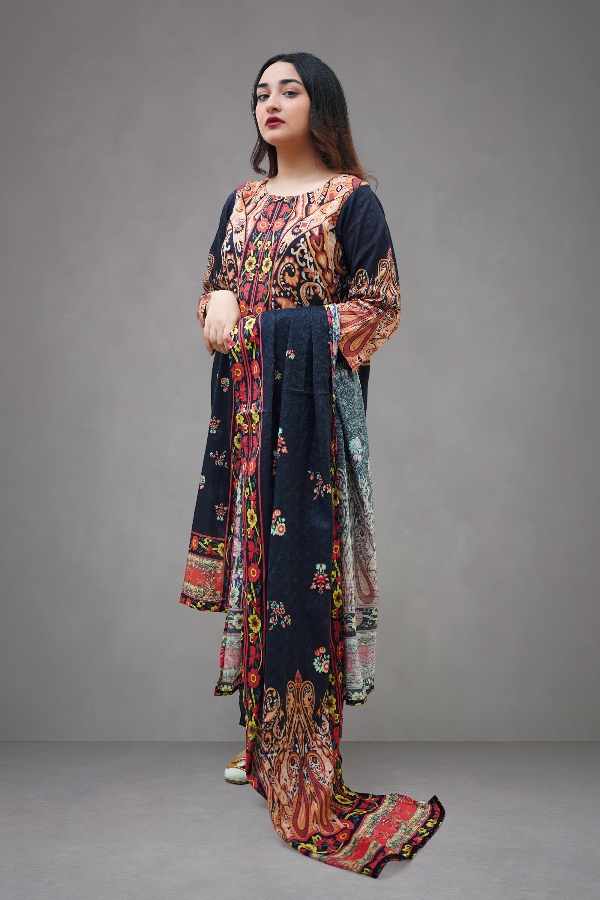 Plumeria 3-Piece Lawn Suit Unstitched (A-116)