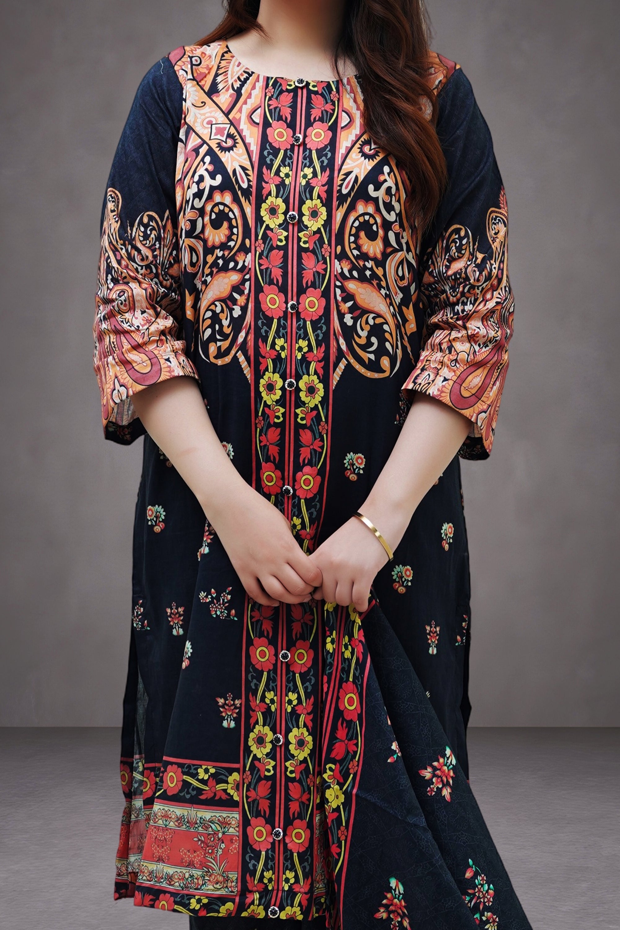 Plumeria 3-Piece Lawn Suit Unstitched (A-116)